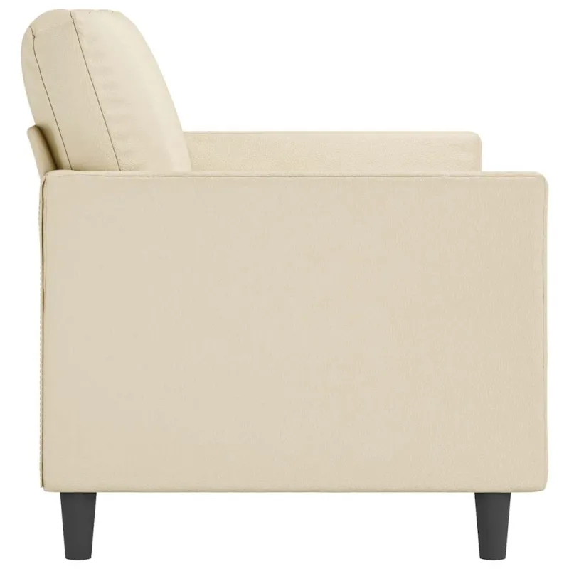 Dvivietė sofa, kreminės spalvos, 140cm, dirbtinė oda
