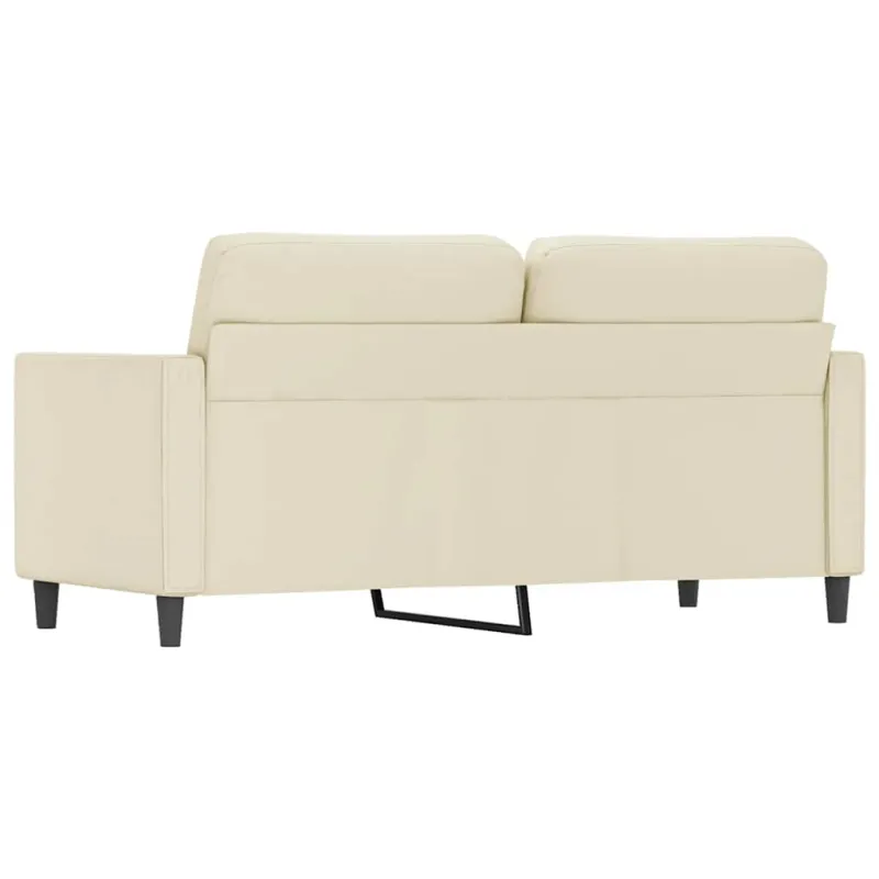 Dvivietė sofa, kreminės spalvos, 140cm, dirbtinė oda