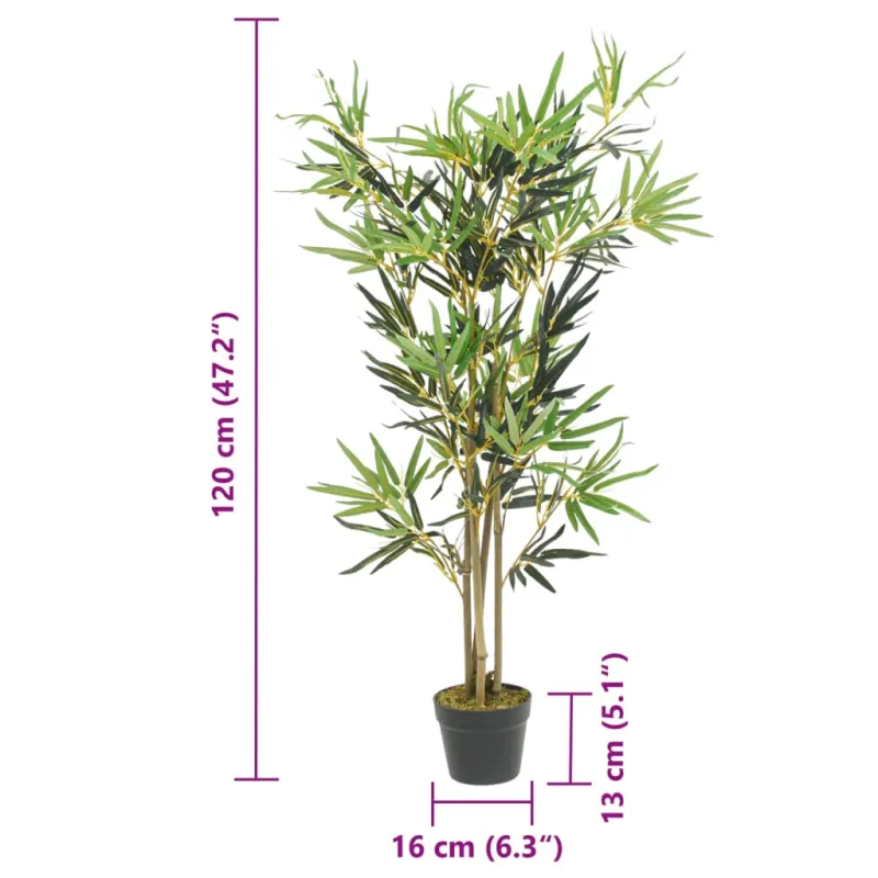 Dirbtinis bambukas, žalios spalvos, 120cm, 552 lapai