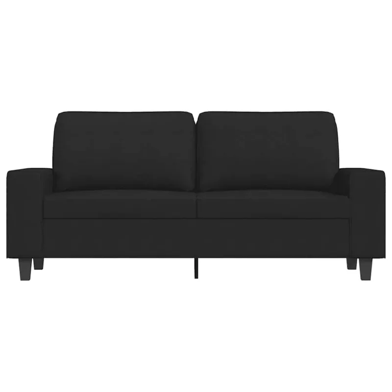 Dvivietė sofa, juodos spalvos, 140cm, audinys