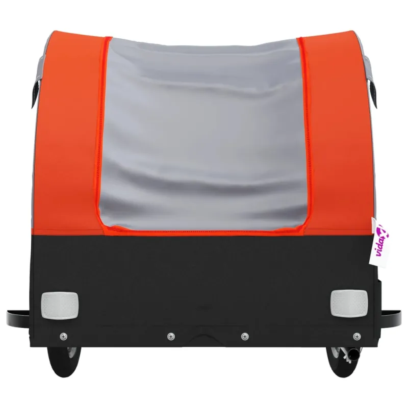 Dviračio priekaba, juodos ir oranžinės spalvos, 45kg, geležis