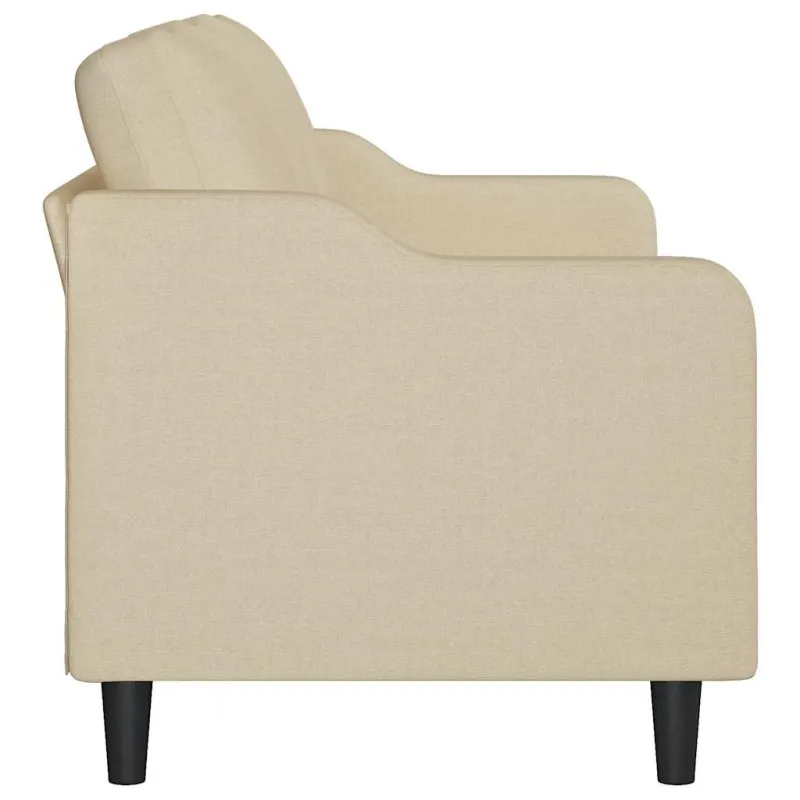 Trivietė sofa, kreminės spalvos, 180cm, audinys