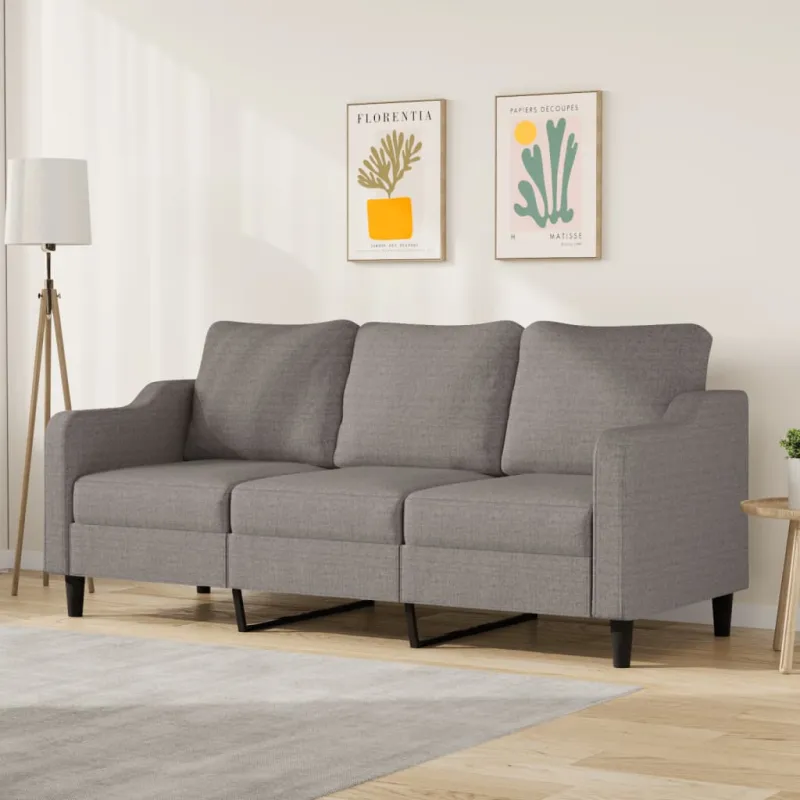 Trivietė sofa, taupe spalvos, 180cm, audinys