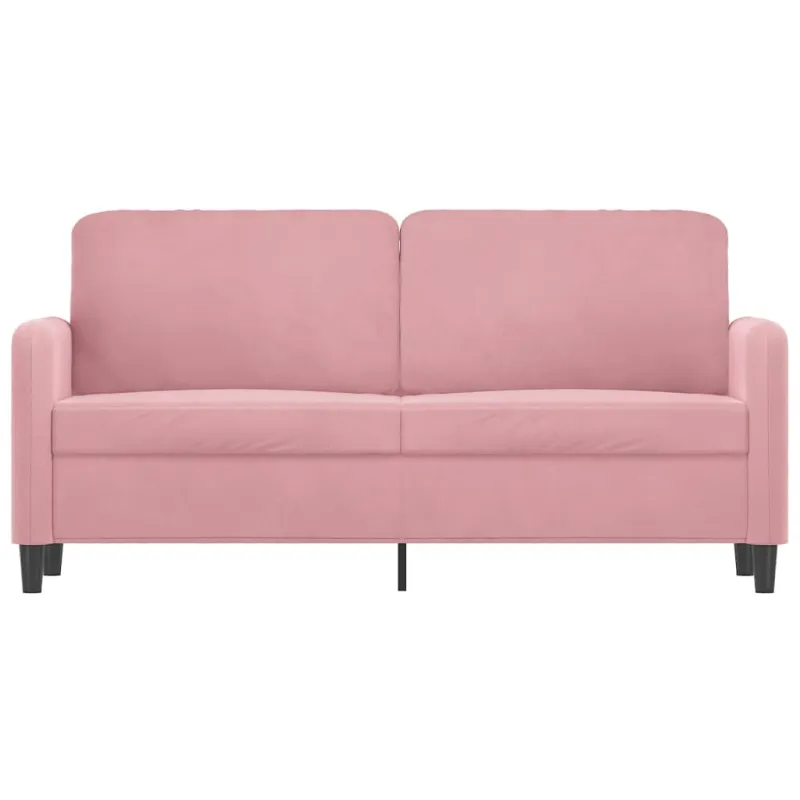 Dvivietė sofa, rožinės spalvos, 140cm, aksomas