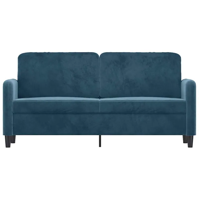 Dvivietė sofa, mėlynos spalvos, 140cm, aksomas