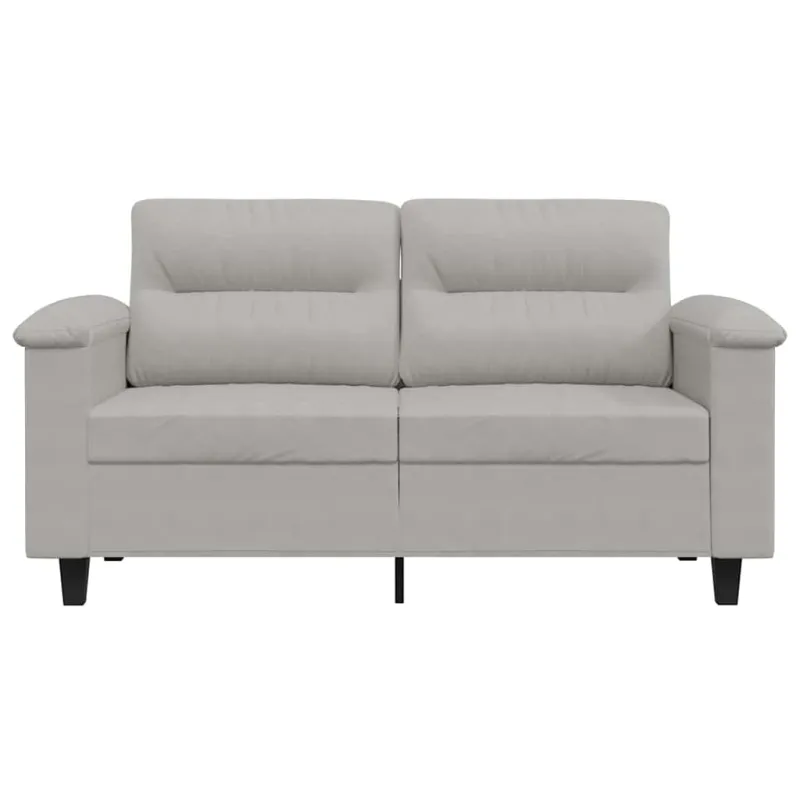 Dvivietė sofa, šviesiai pilka, 120cm, mikropluošto audinys