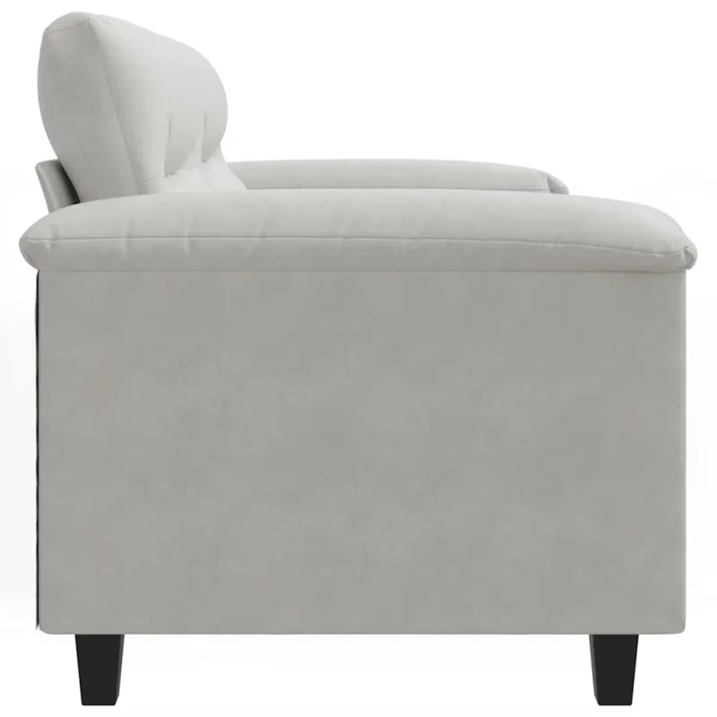 Dvivietė sofa, šviesiai pilka, 120cm, mikropluošto audinys
