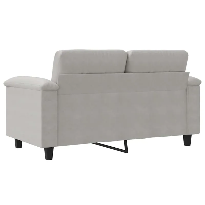 Dvivietė sofa, šviesiai pilka, 120cm, mikropluošto audinys