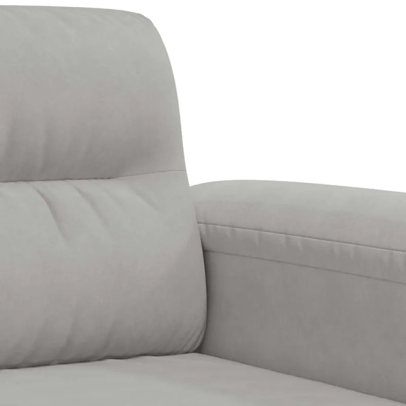 Dvivietė sofa, šviesiai pilka, 120cm, mikropluošto audinys