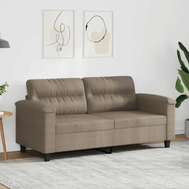 Dvivietė sofa, taupe spalvos, 140cm, mikropluošto audinys