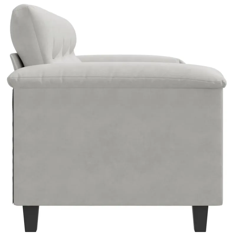 Trivietė sofa, šviesiai pilka, 180cm, mikropluošto audinys