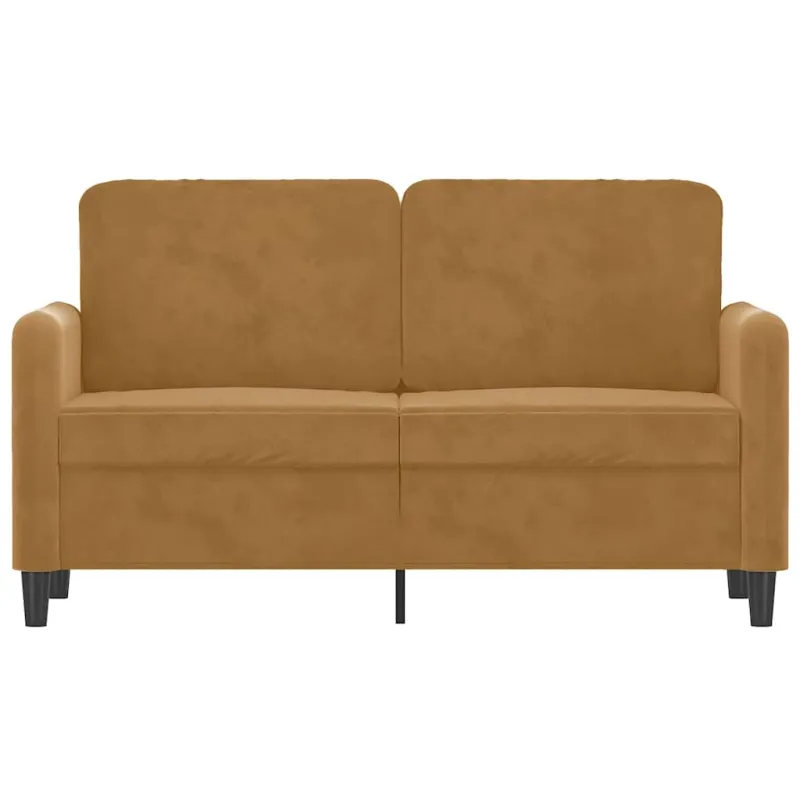 Dvivietė sofa, rudos spalvos, 120cm, aksomas