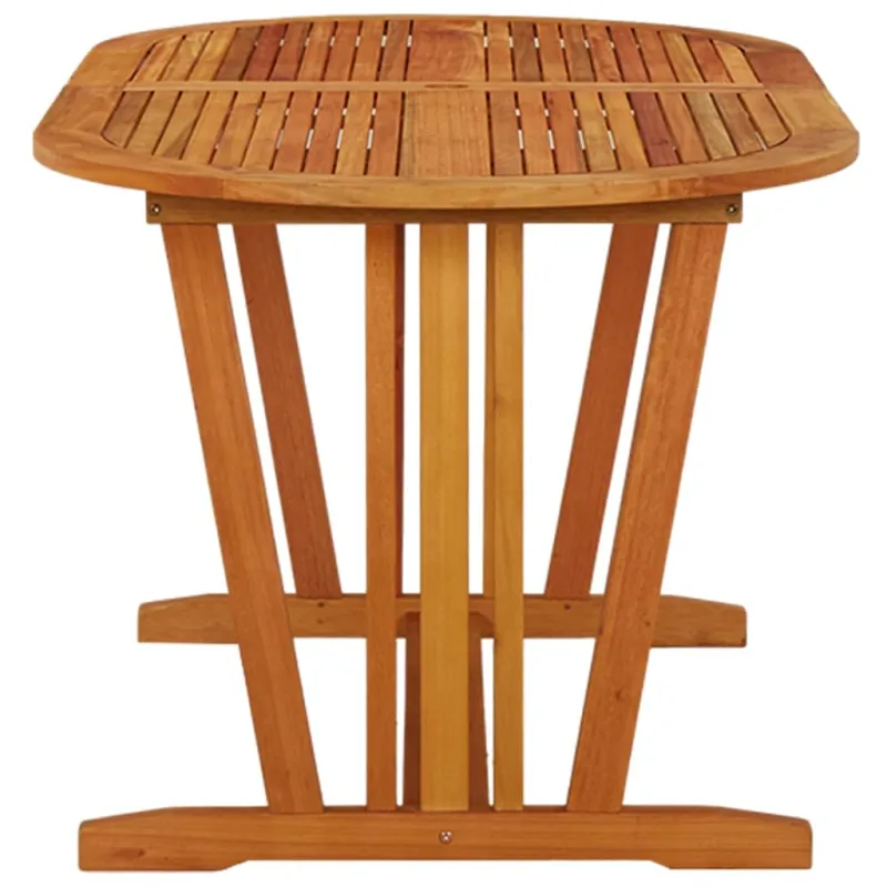 Sodo stalas, 160x85x75cm, eukalipto medienos masyvas