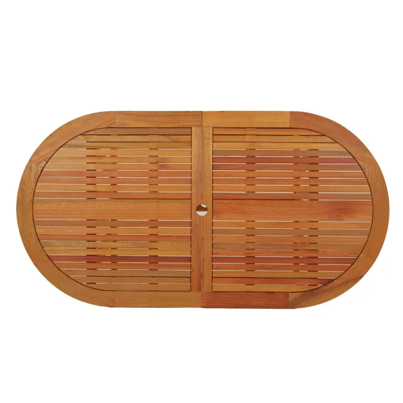 Sodo stalas, 160x85x75cm, eukalipto medienos masyvas