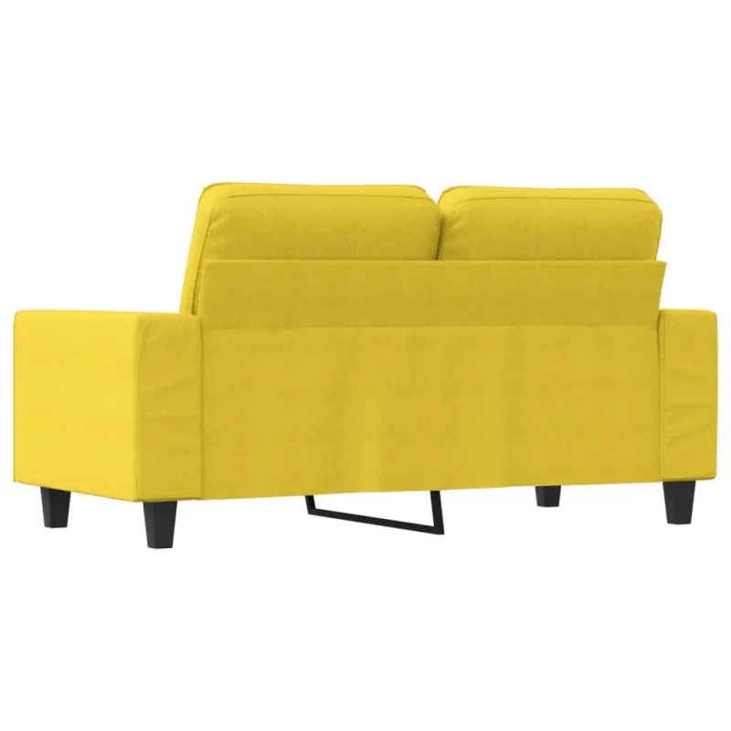 Dvivietė sofa, šviesiai geltonos spalvos, 120cm, audinys