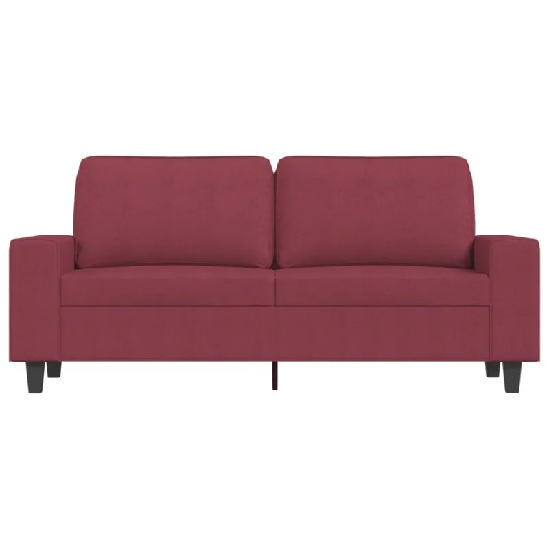 Dvivietė sofa, raudonojo vyno spalvos, 140cm, audinys