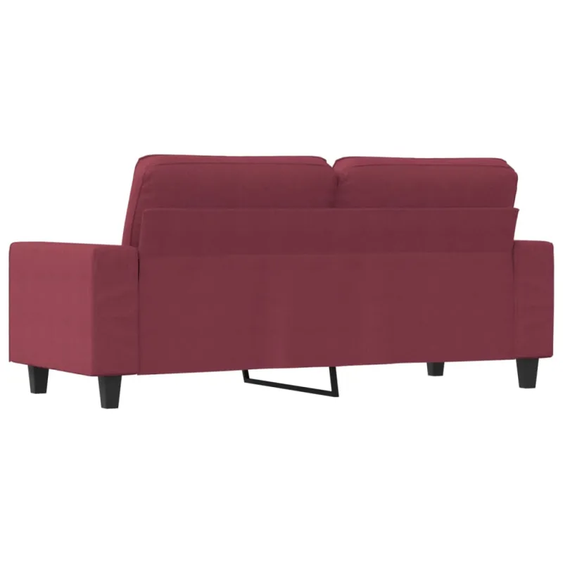 Dvivietė sofa, raudonojo vyno spalvos, 140cm, audinys