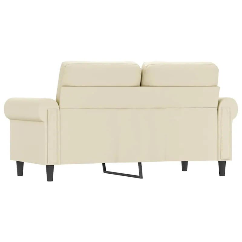 Dvivietė sofa, kreminės spalvos, 120cm, dirbtinė oda