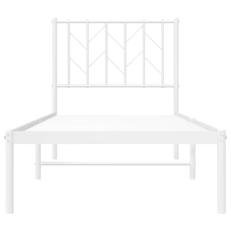 Lovos rėmas be čiužinio, baltas, 75x190cm, metalas