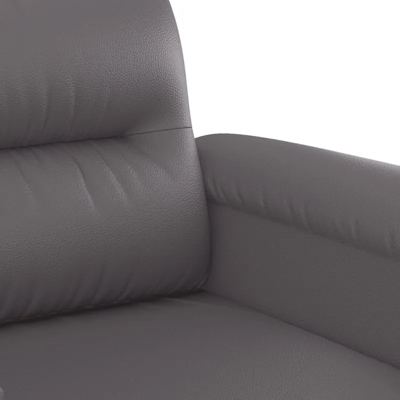 Dvivietė sofa, pilkos spalvos, 120cm, dirbtinė oda