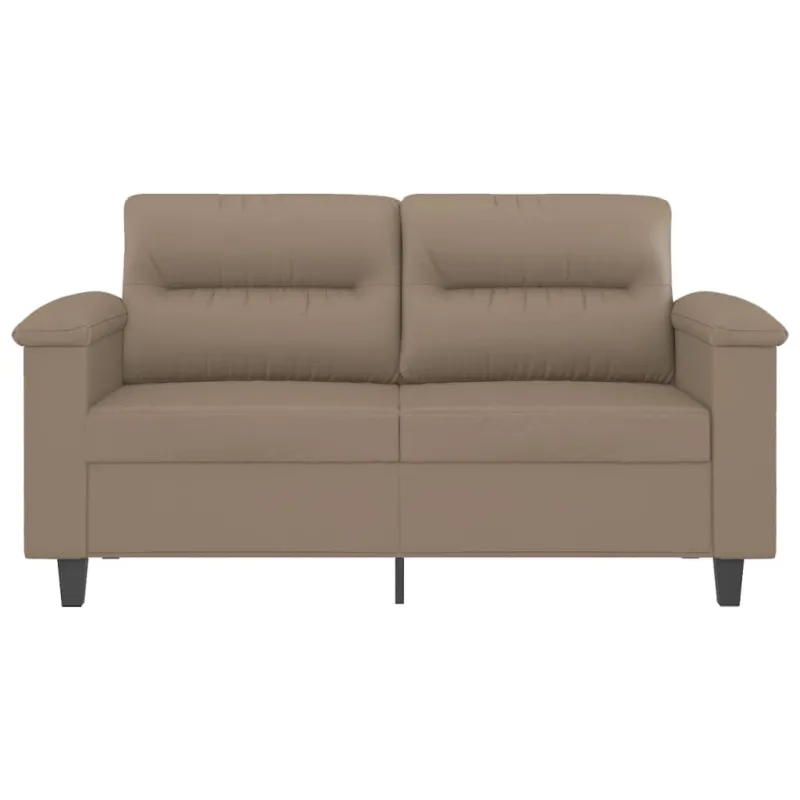 Dvivietė sofa, kapučino spalvos, 120cm, dirbtinė oda