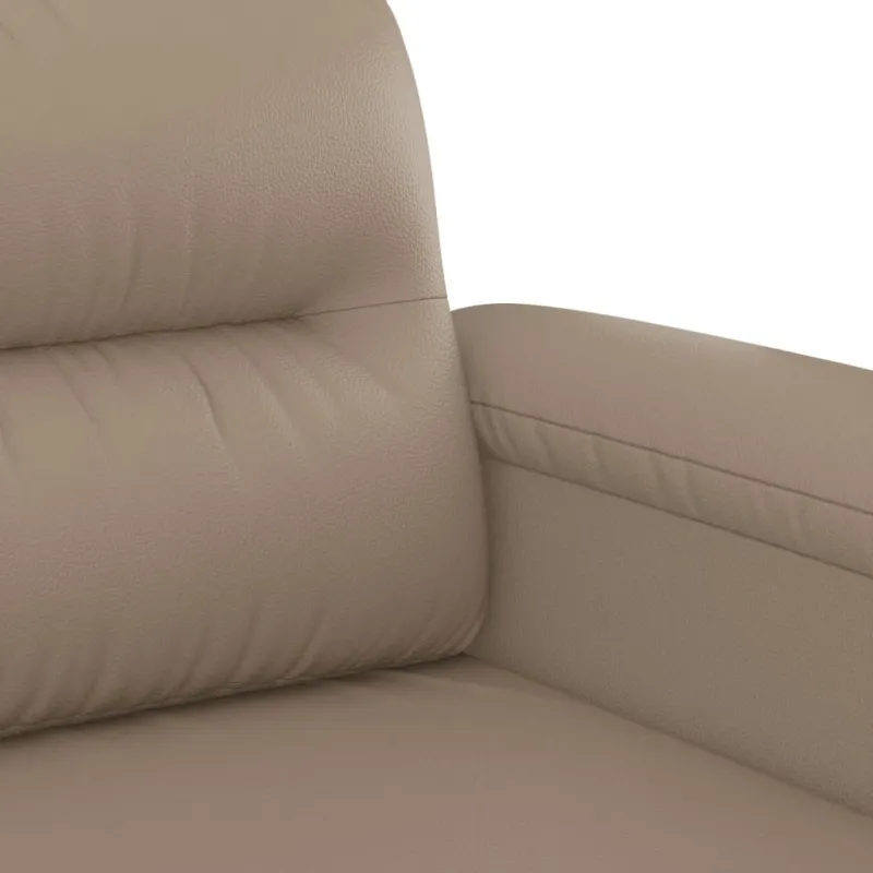 Dvivietė sofa, kapučino spalvos, 120cm, dirbtinė oda