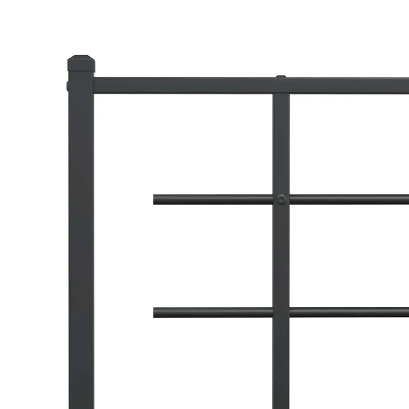 Lovos rėmas su galvūgaliu/kojūgaliu, juodas, 107x203cm, metalas