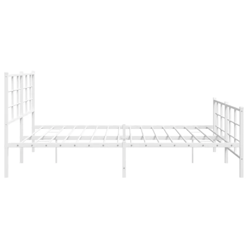 Lovos rėmas su galvūgaliu/kojūgaliu, baltas, 183x213cm, metalas