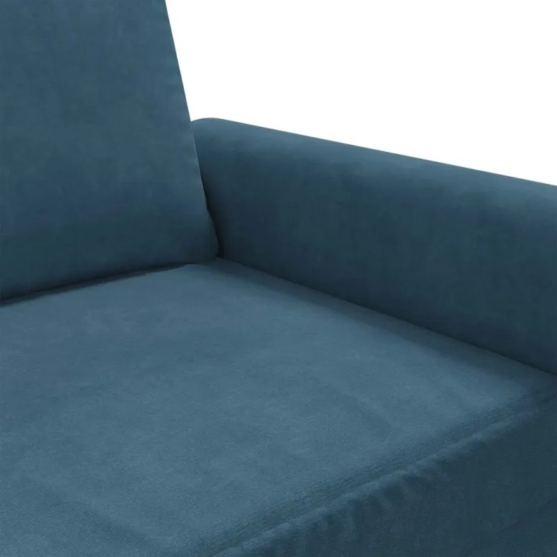 Dvivietė sofa, mėlynos spalvos, 120cm, aksomas