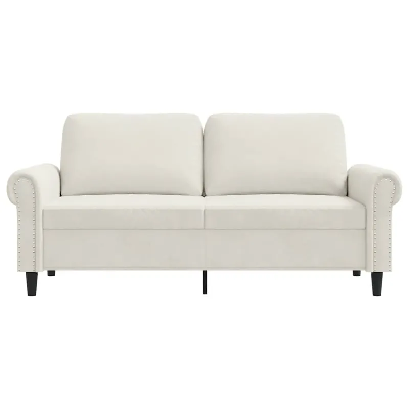 Dvivietė sofa, kreminės spalvos, 140cm, aksomas