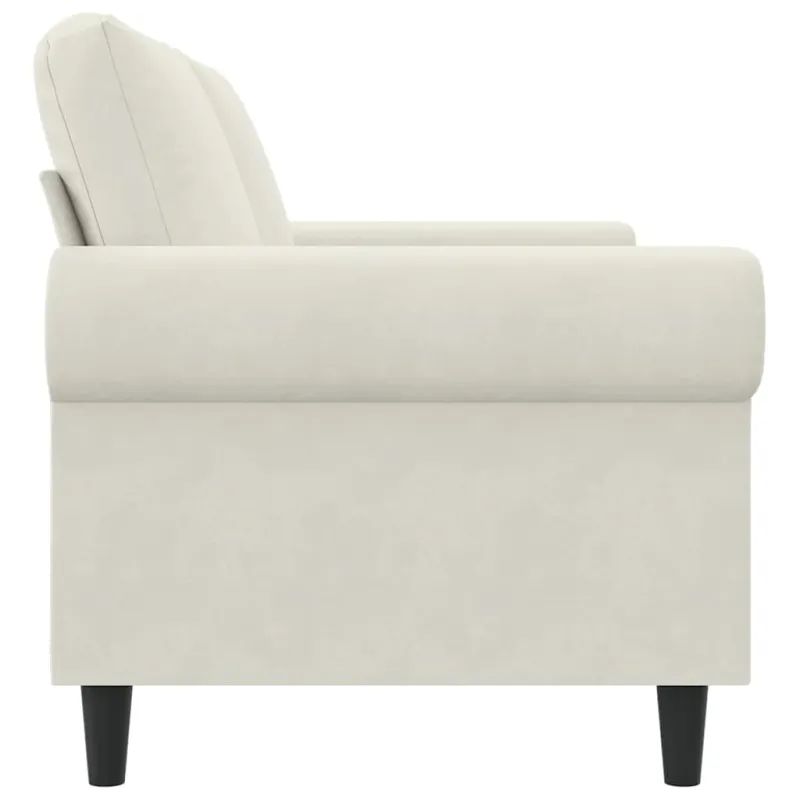 Dvivietė sofa, kreminės spalvos, 140cm, aksomas
