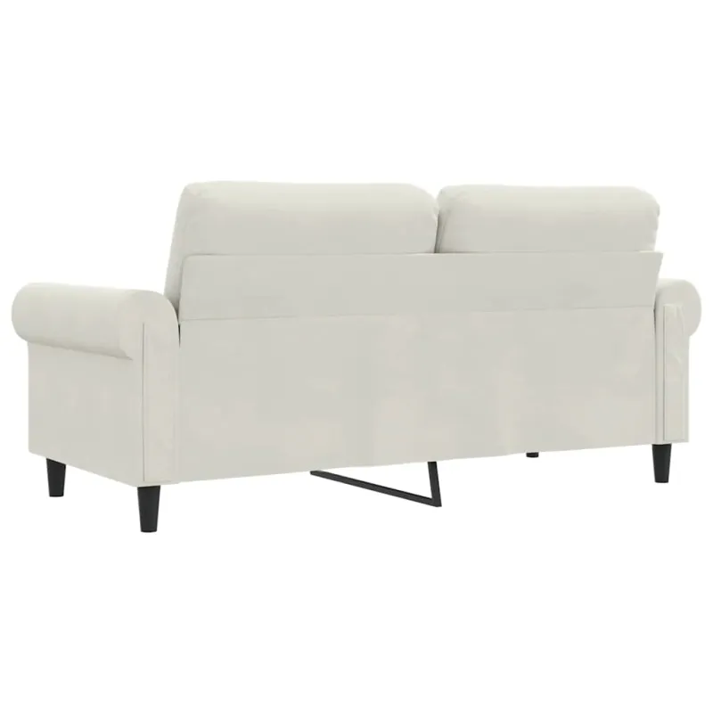 Dvivietė sofa, kreminės spalvos, 140cm, aksomas