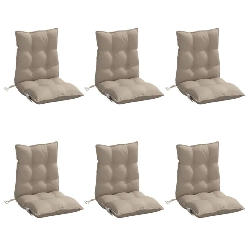 Kėdės pagalvėlės, 6vnt., taupe, oksfordo audinys