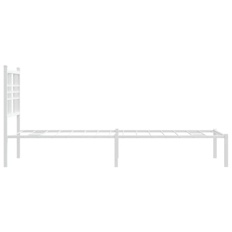 Lovos rėmas be čiužinio, baltas, 75x190cm, metalas