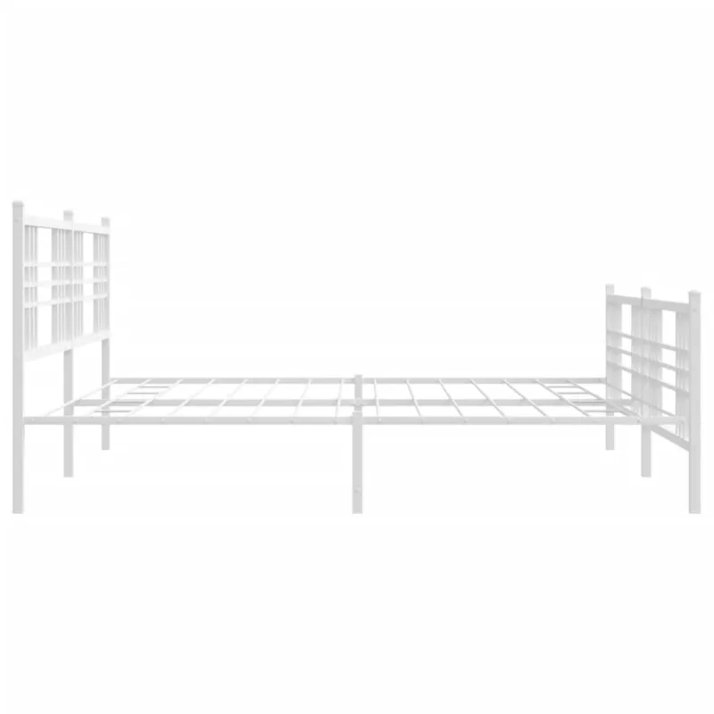 Lovos rėmas su galvūgaliu/kojūgaliu, baltas, 183x213cm, metalas