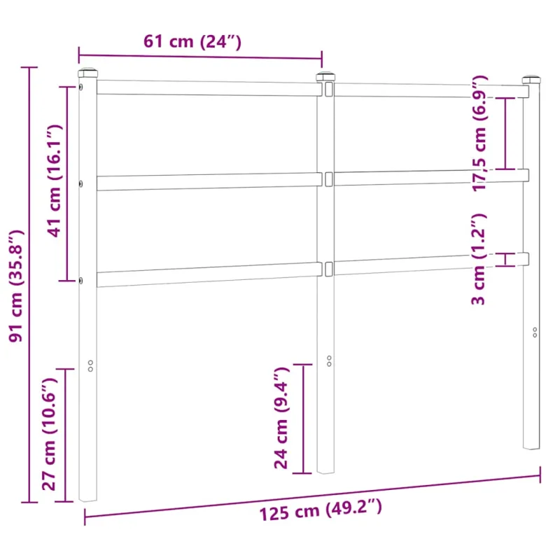 Metalinis pakaitinis galvūgalis, baltos spalvos, 120cm