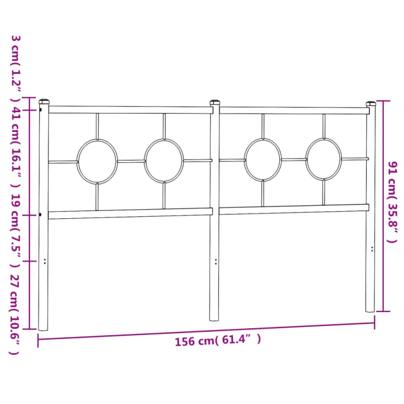Metalinis pakaitinis galvūgalis, baltos spalvos, 150cm