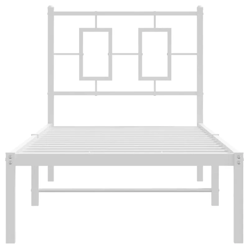Lovos rėmas be čiužinio, baltas, 75x190cm, metalas