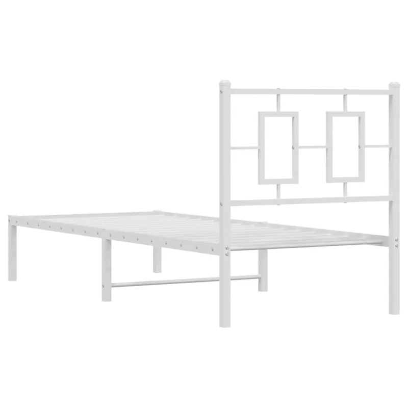 Lovos rėmas be čiužinio, baltas, 75x190cm, metalas