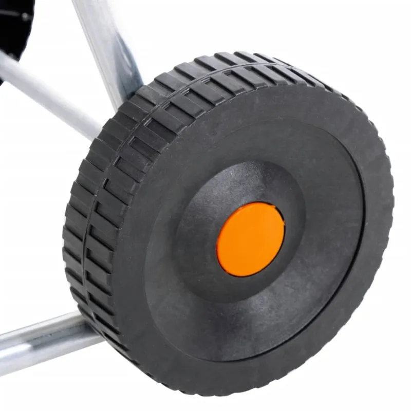 Žarnos ritės vežimėlis 50 m 1/2" arba 35 m 3/4" žarnai, plienas
