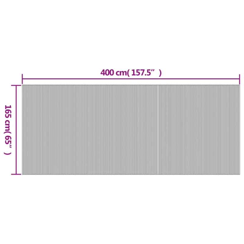 Kambario pertvara, šviesi natūrali, plotis 400 cm, aukštis 165 cm, bambukas