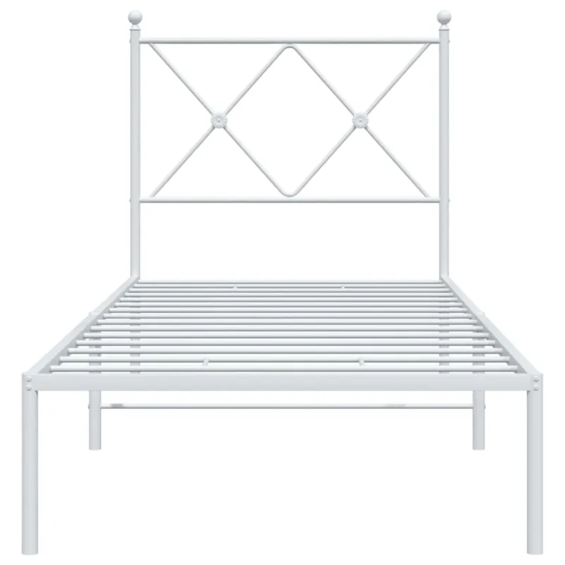Lovos rėmas be čiužinio, baltas, 75x190cm, metalas