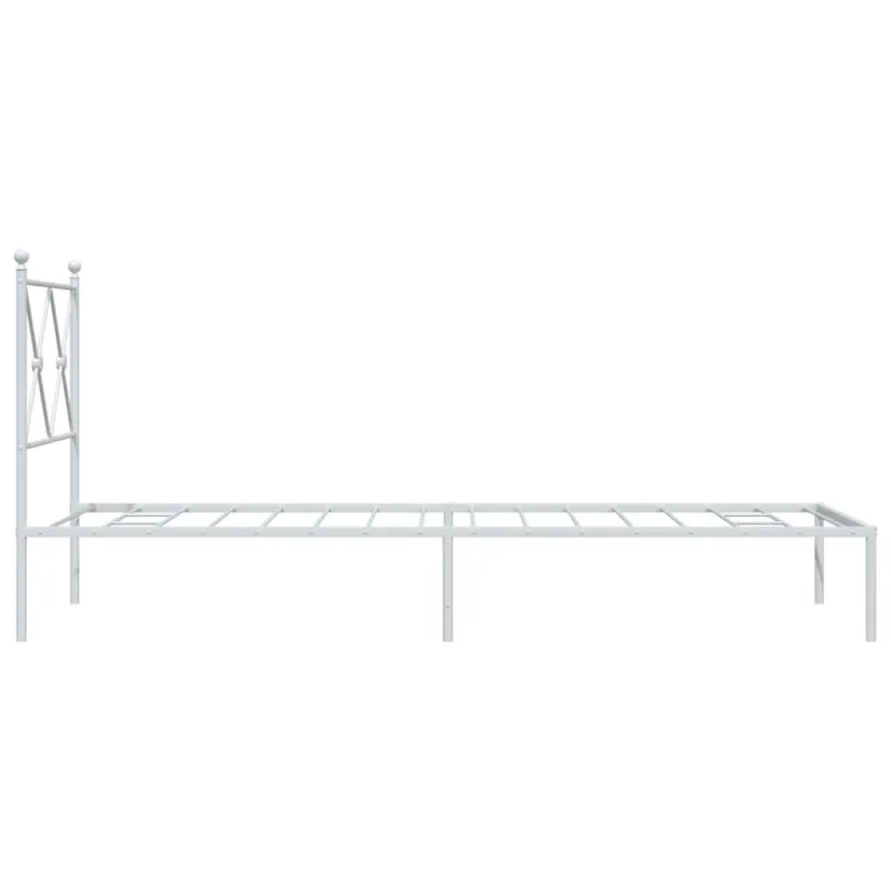 Lovos rėmas be čiužinio, baltas, 75x190cm, metalas