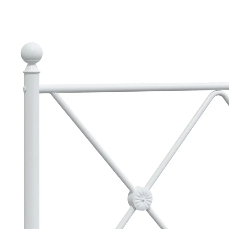 Lovos rėmas be čiužinio, baltas, 75x190cm, metalas