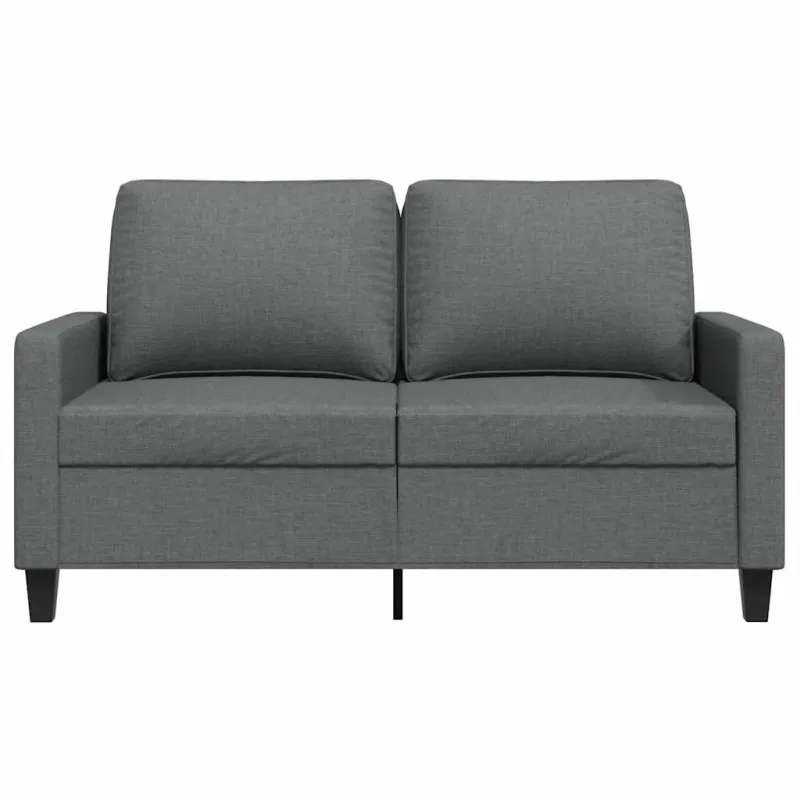 Dvivietė sofa, tamsiai pilkos spalvos, 120cm, audinys