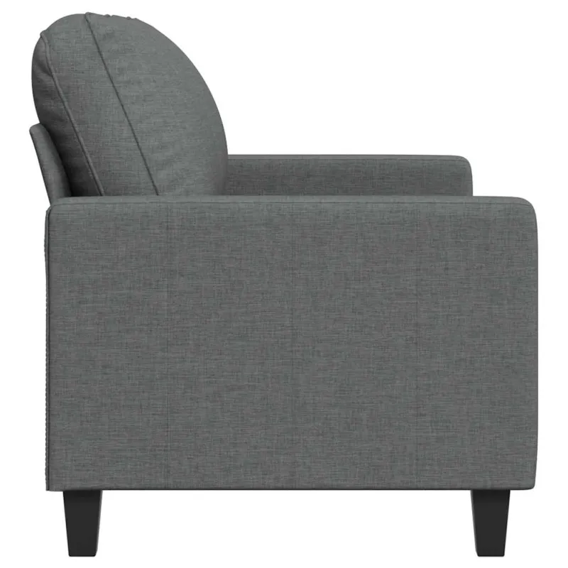 Dvivietė sofa, tamsiai pilkos spalvos, 120cm, audinys