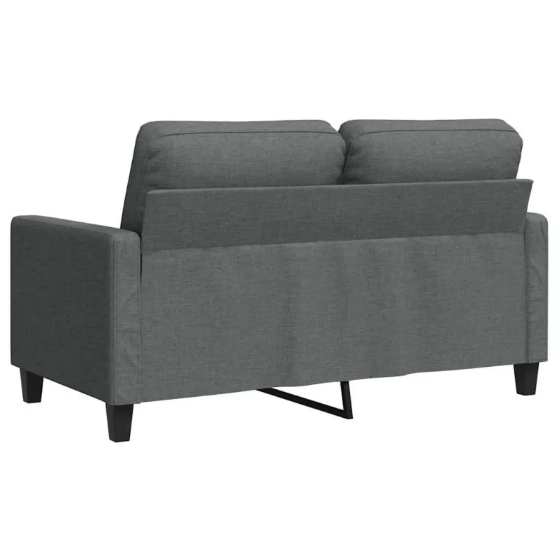 Dvivietė sofa, tamsiai pilkos spalvos, 120cm, audinys