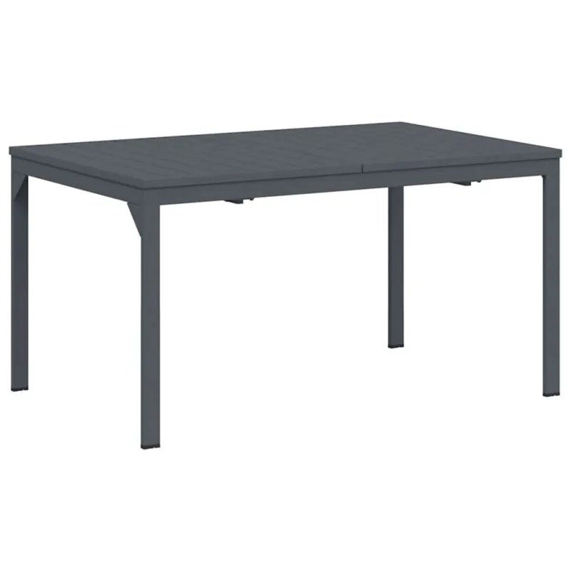 Ulkopöytäruokailupöytä 2 kpl Antrasiitti 210 x 90 x 73 cm