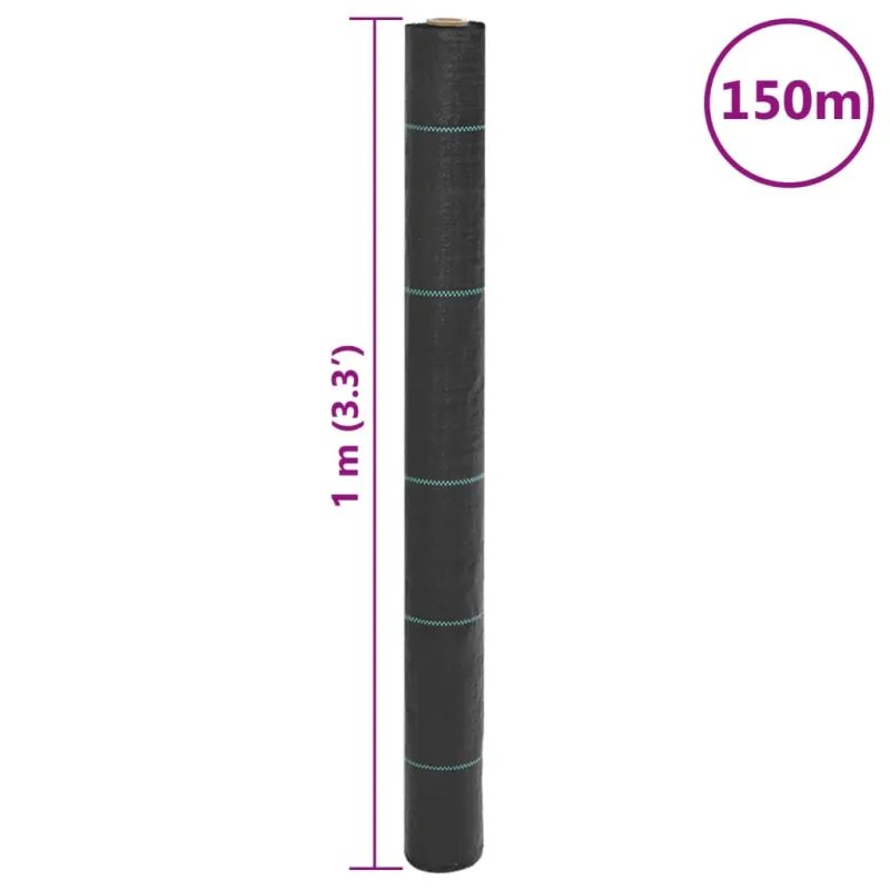 Membrana nuo piktžolių, juodos spalvos, 1x150m, PP
