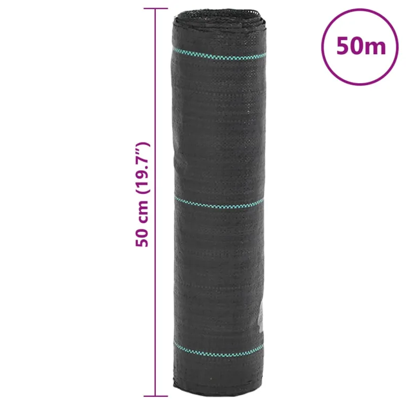 Membrana nuo piktžolių, juodos spalvos, 0,5x50m, PP